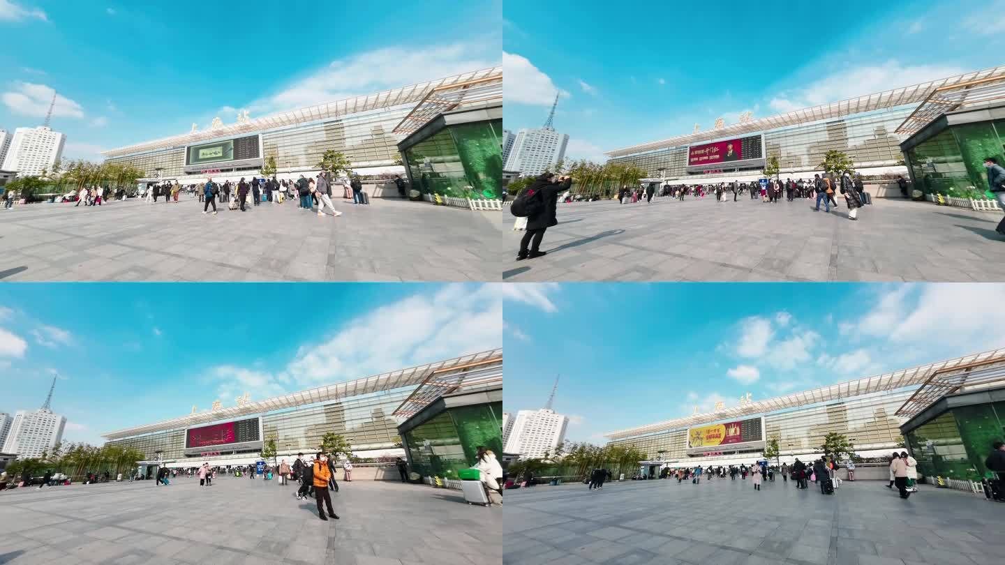 2023春节火车站春运延时摄影4K