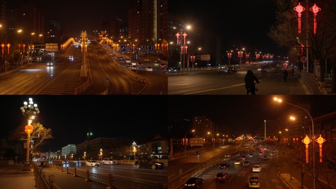 春节北京长安街夜景实拍