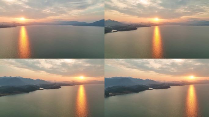 黄山太平湖夕阳无限好
