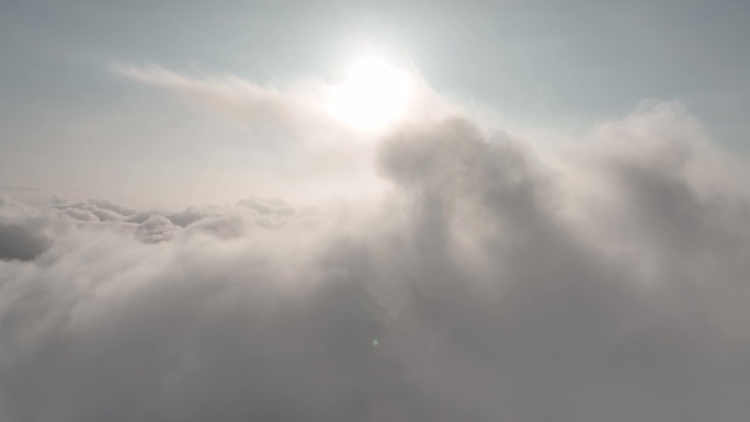 云海穿越云雾缭绕坐飞机视觉穿透云层