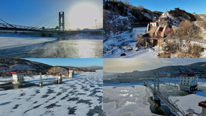 【4k】太原雪景 汾河水库 冰冻水库