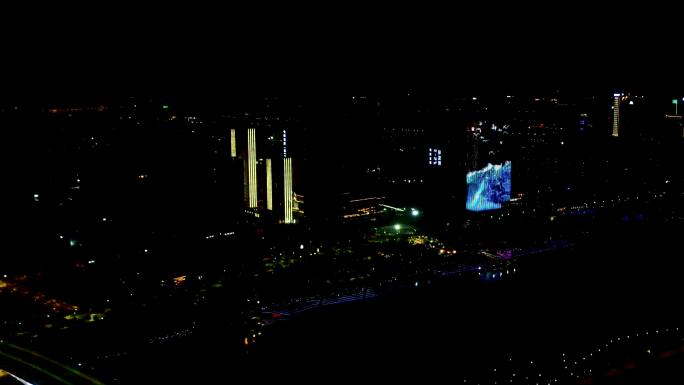 城市风景 夜景灯光秀