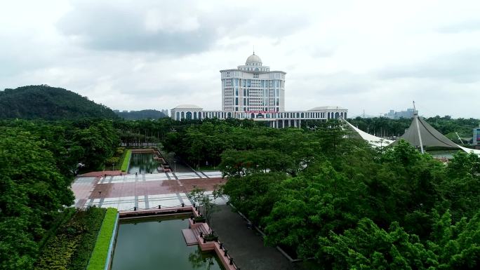 航拍佛山新城 城市风景 特色建筑