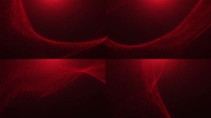 6种红色神秘浪漫波浪粒子背景片头