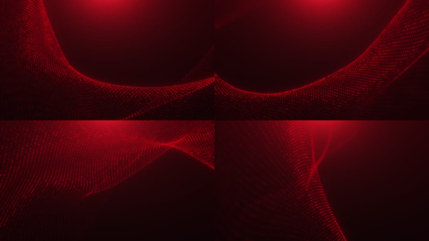 6种红色神秘浪漫波浪粒子背景片头