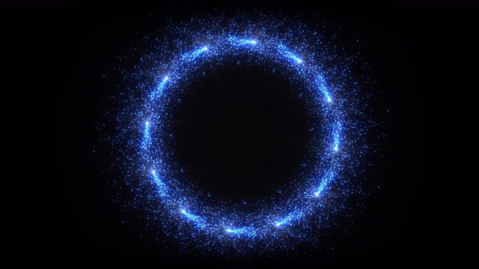 蓝色圆环粒子