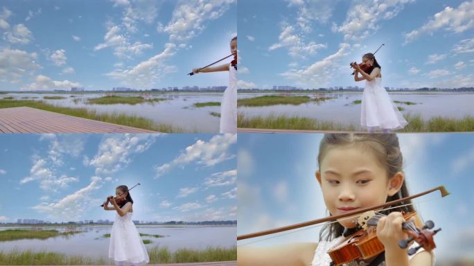 女孩小提琴