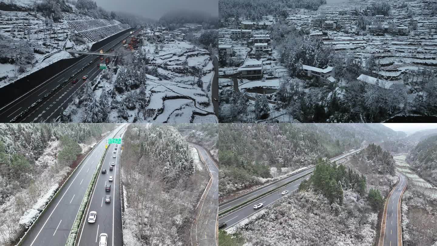 公路雪景