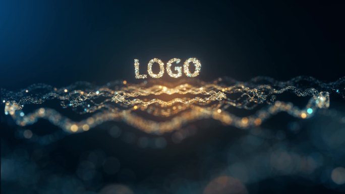 LOGO粒子汇聚银河宇宙科技粒子线条星云