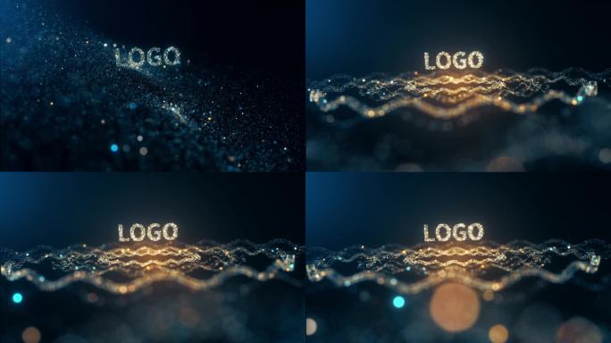 LOGO粒子汇聚银河宇宙科技粒子线条星云