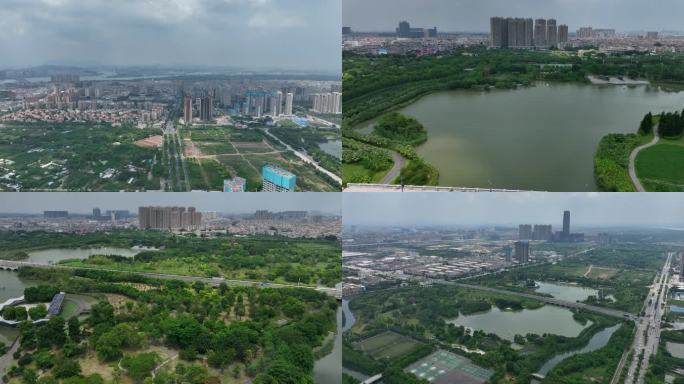 中山市古镇灯都湿地公园古镇大景