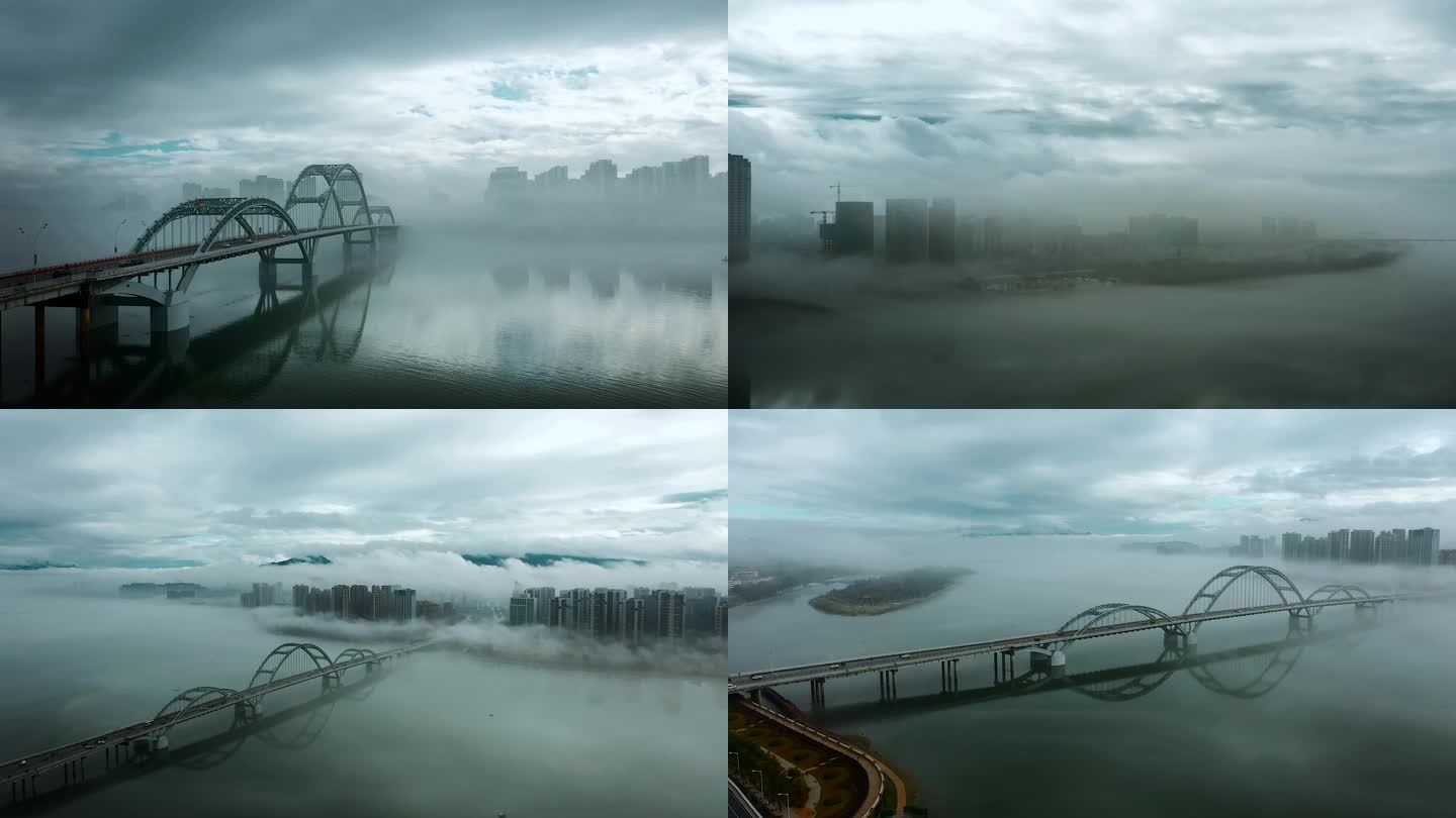 4K吉安大桥平流雾