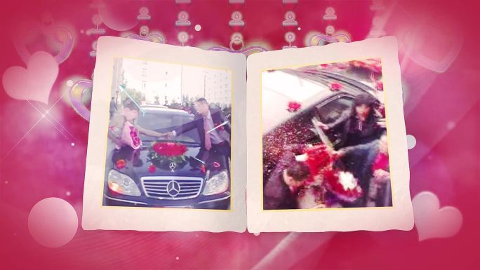 中国红婚庆图片展示片头模板