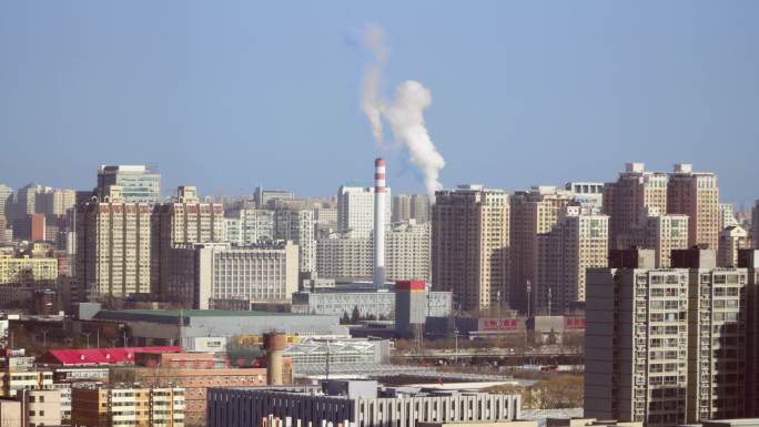 北京 城市 工业 烟囱 建筑
