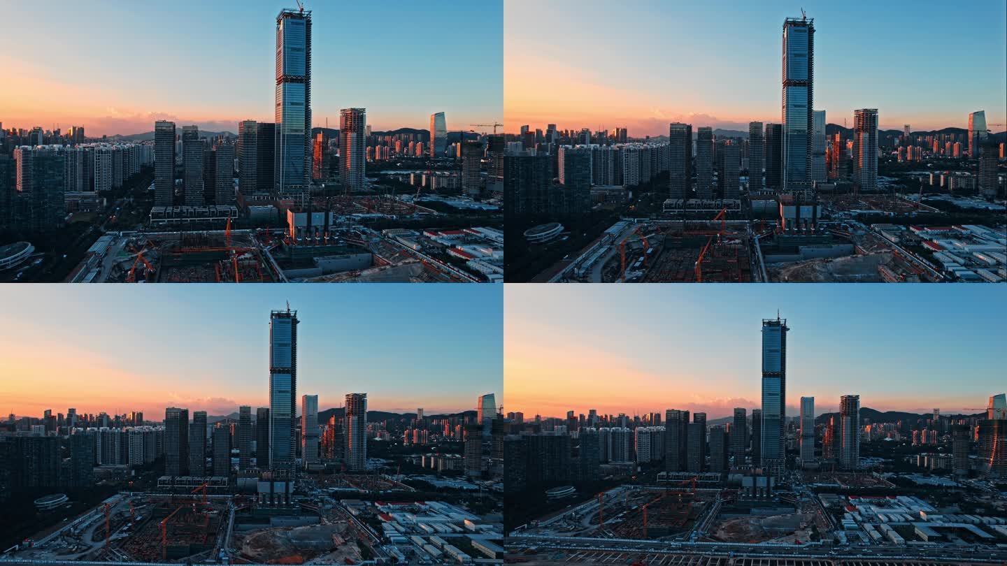 4K航拍深圳湾超级总部建设宣传片