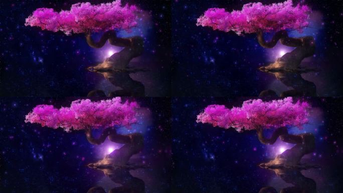 梦幻奇异梦境4K宽屏奇幻树木背景