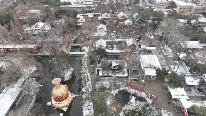 雪后的济南趵突泉