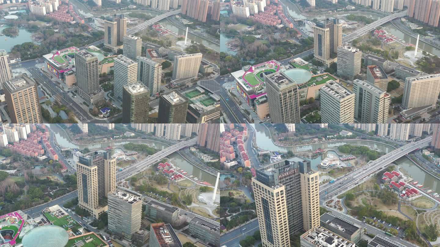 4K原素材-上海长风生态商务区