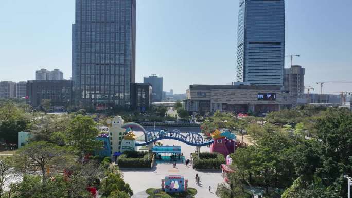 广州市儿童公园航拍素材