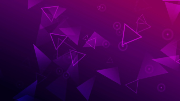 紫色抽象三角粒子图形动态背景