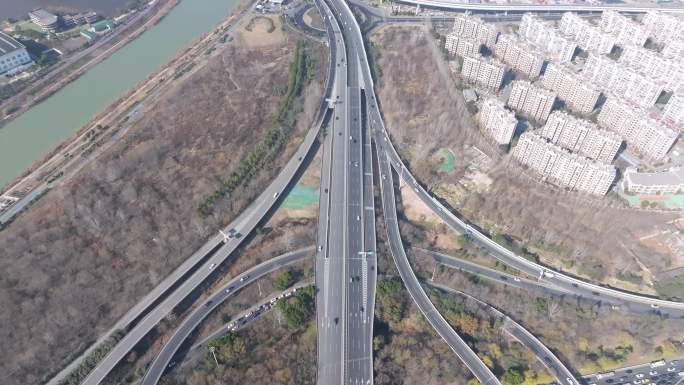 南京高桥门绕城高速与宁杭高速