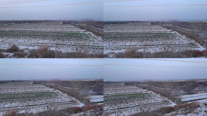 4K高清实拍冬天的田园田野