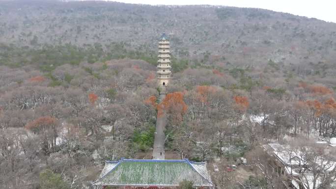 雪后的南京灵谷寺