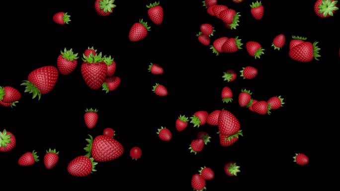 草莓下落-alpha透明通道