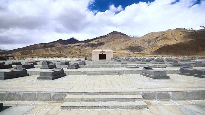 中印边境新疆康西瓦烈士陵园空镜合集