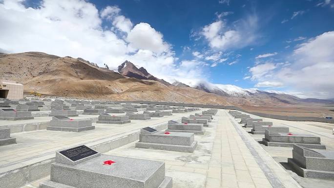 中印边境新疆康西瓦烈士陵园空镜合集3