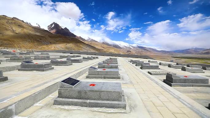 中印边境新疆康西瓦烈士陵园空镜5
