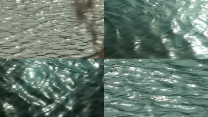 湖面波光粼粼水波纹