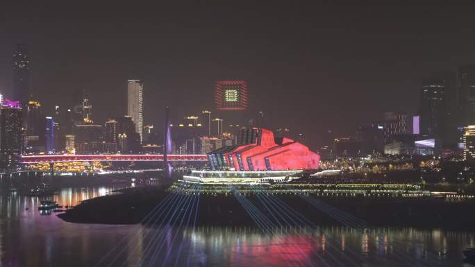 重庆跨年无人机表演完整画面