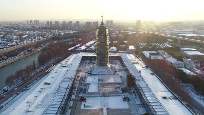 南京雪景航拍