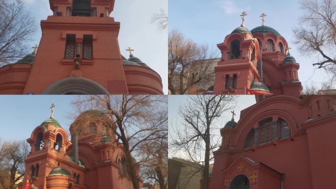 哈尔滨拜占庭式风格的圣母守护教堂