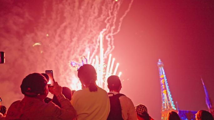 4K合集-深圳世界之窗新年烟花 烟火晚会