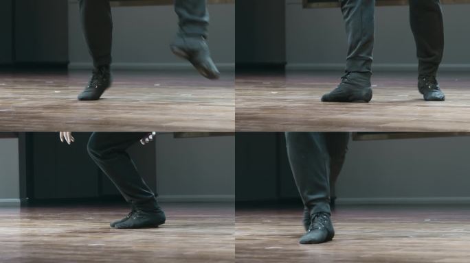 舞者跳舞舞鞋脚步特写视频