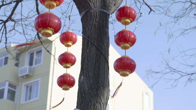 新年节假日街景