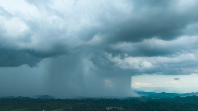 【4K无水印】夏天雷阵雨延时