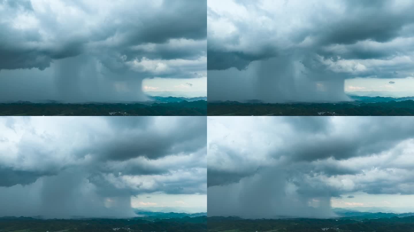 【4K无水印】夏天雷阵雨延时