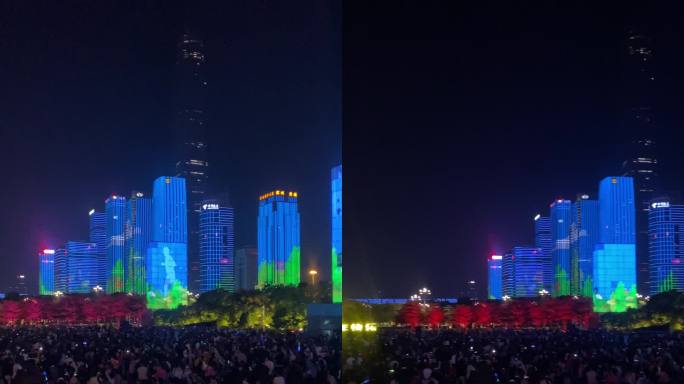 深圳灯光秀夜景