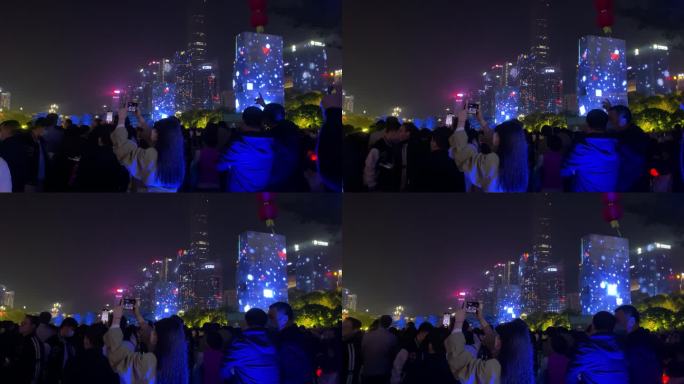 深圳灯光秀夜景