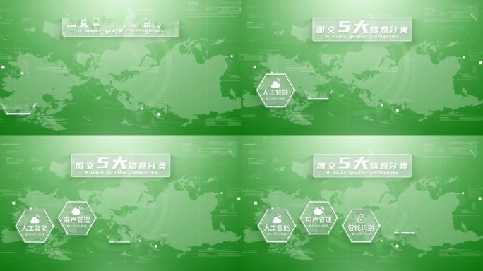 【5】绿色科技企业架构分类ae模板包装五