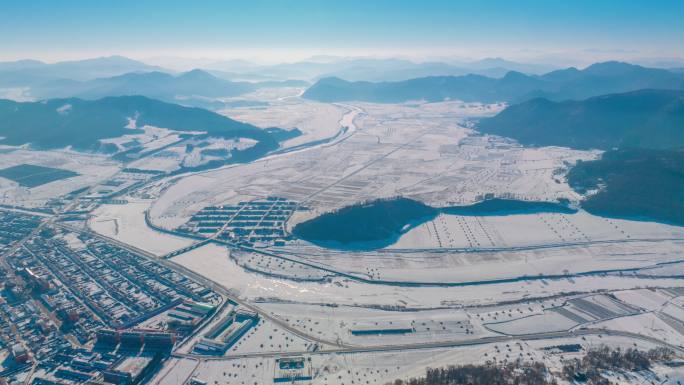 山水中国 江河 乡村 富尔江 岗山