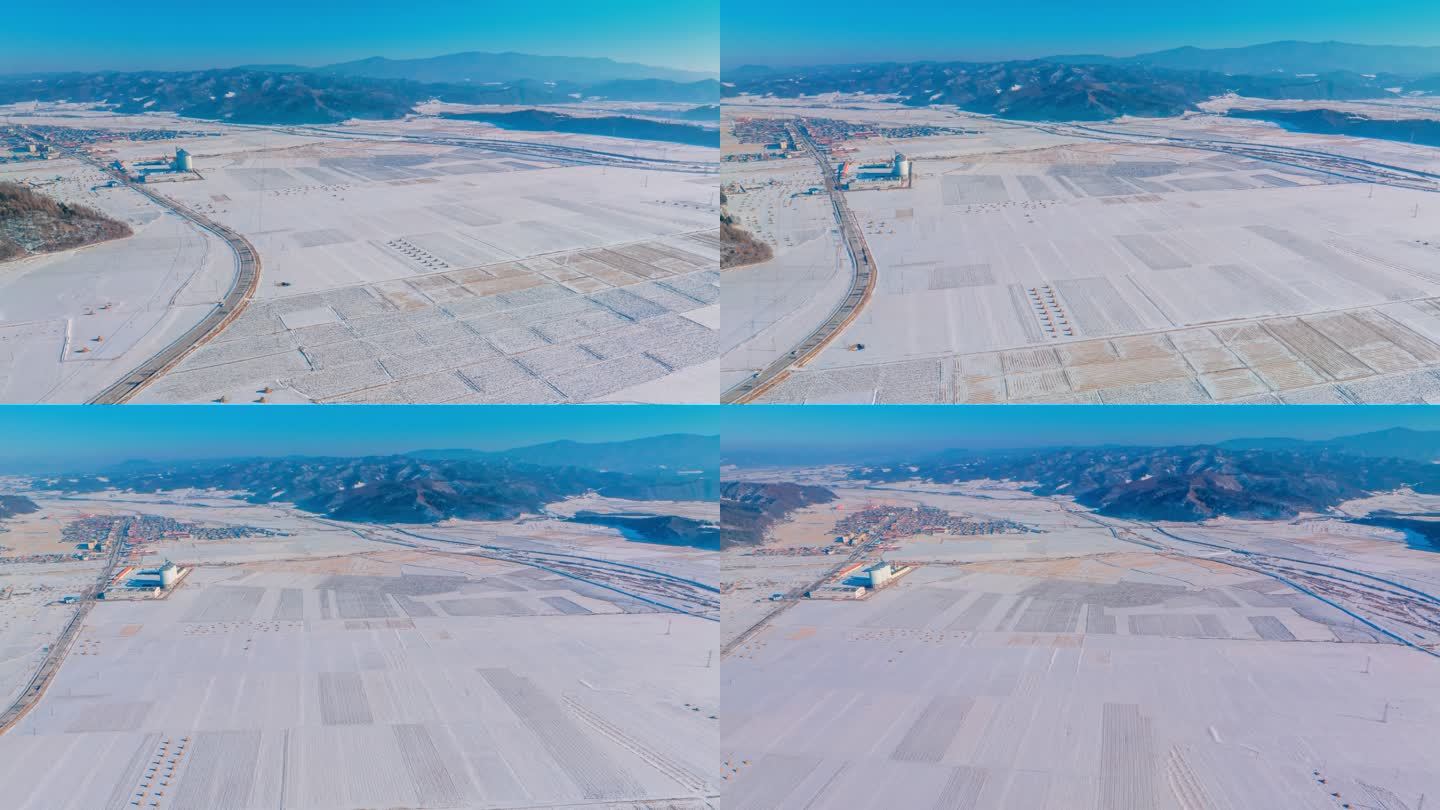 稻田 雪野 山河 寒冬 雪原