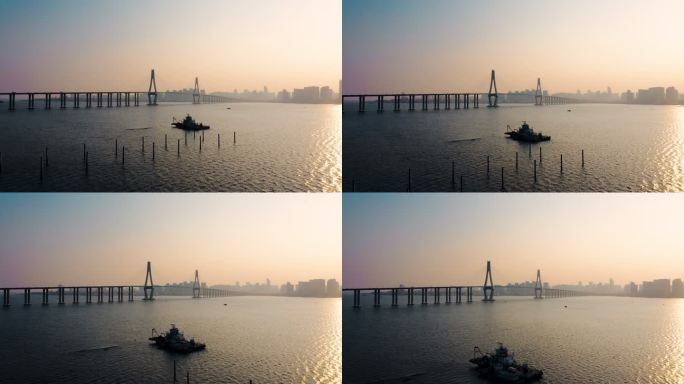 【4K可商用】湛江市海湾大桥航拍14