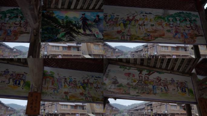 侗族建筑的装饰画