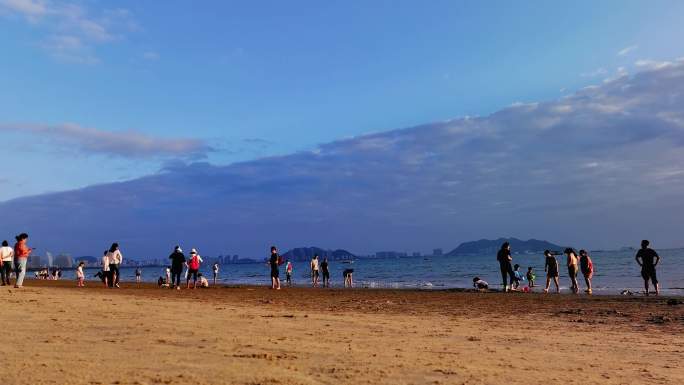 海边海滩落日