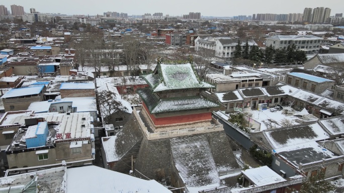 安阳古建筑高阁寺，雪景！