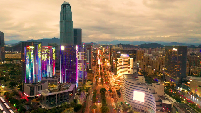 台州市民广场 水景公园耀达国际酒店 夜景